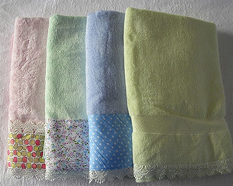 竹纖維花邊毛巾